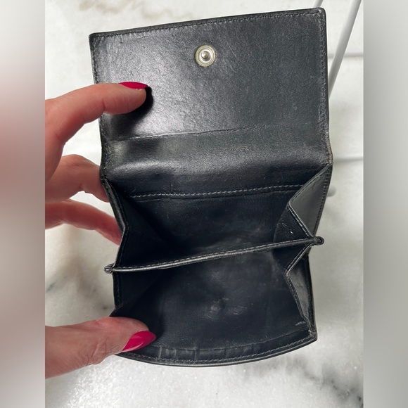 🥳FLASH SALE! Gucci Compact Bi-Fold Wallet in Beige Canvas and Black Leather - Picture 7 of 10